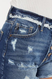 Thumbnail for Kancan Distressed Button Fly Denim Shorts