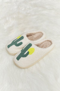 Thumbnail for Melody Cactus Plush Slide Slippers