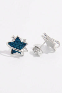 Thumbnail for 925 Sterling Silver Zircon Star Earrings