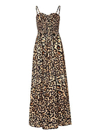 Thumbnail for Leopard Sweetheart Neck Cami Dress