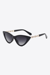 Thumbnail for Chain Detail Cat-Eye Sunglasses