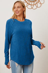 Thumbnail for Basic Bae Full Size Ribbed Thumbhole Sleeve T-Shirt