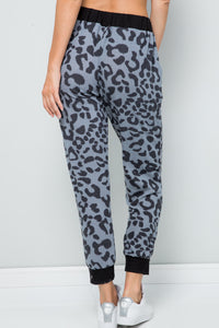 Thumbnail for Celeste Full Size Leopard Contrast Sweatpants