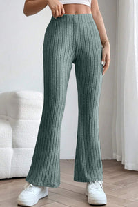 Thumbnail for Basic Bae Full Size Ribbed High Waist Flare Pants