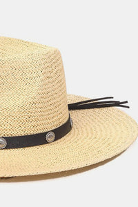 Thumbnail for Fame Belt Strap Straw Hat