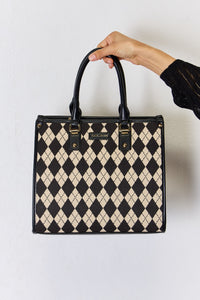 Thumbnail for David Jones Argyle Pattern PU Leather Handbag