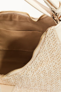 Thumbnail for Fame Straw Braid Hobo Bag