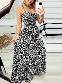 Thumbnail for Leopard Sweetheart Neck Cami Dress