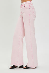 Thumbnail for RISEN Full Size High Rise Tummy Control Wide Leg Jeans