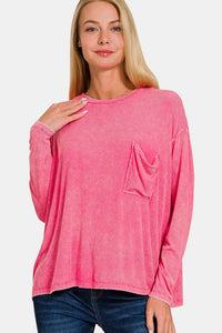 Thumbnail for Zenana Round Neck Long Sleeve T-Shirt