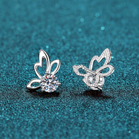 Thumbnail for 1 Carat Moissanite Butterfly Shape Earrings