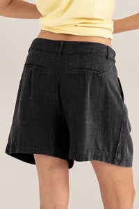 Thumbnail for HYFVE High Waist Pleated Linen Shorts