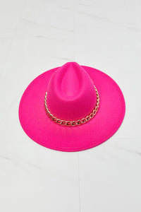 Thumbnail for Fame Keep Your Promise Fedora Hat in Pink