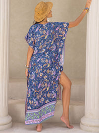 Thumbnail for V-Neck Printed Slit Maxi Dress