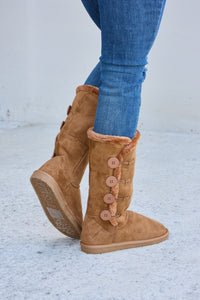 Thumbnail for Forever Link Warm Fur Lined Flat Boots