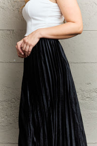 Thumbnail for Ninexis Accordion Pleated Flowy Midi Skirt