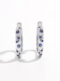 Thumbnail for 925 Sterling Silver Inlaid Zircon Huggie Earrings