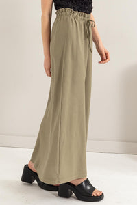 Thumbnail for HYFVE Drawstring Washed Linen Maxi Skirt