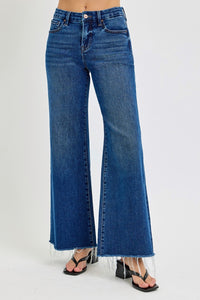 Thumbnail for RISEN Tummy Control High Rise Wide Leg Jeans