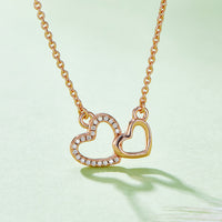 Thumbnail for Moissanite 925 Sterling Silver Heart Necklace