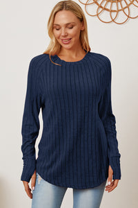 Thumbnail for Basic Bae Full Size Ribbed Thumbhole Sleeve T-Shirt