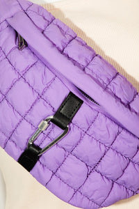 Thumbnail for Fame Carabiner Bubble Texture Quilted Sling Bag