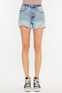 Thumbnail for Kancan Distressed High Waist Denim Shorts with Pockets