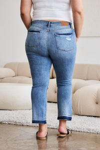 Thumbnail for Judy Blue Full Size Release Hem Cropped Bootcut Jeans