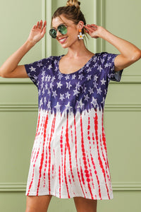 Thumbnail for BiBi American Flag Theme Tee Dress