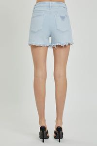 Thumbnail for RISEN Full Size High Rise Distressed Detail Denim Shorts