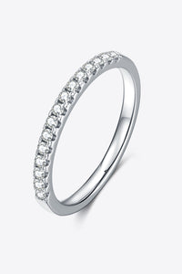 Thumbnail for Moissanite Platinum-Plated Half-Eternity Ring