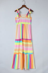 Thumbnail for Striped Sleeveless Maxi Dress