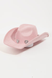 Thumbnail for Fame Rhinestone Pave Heart Cowboy Hat