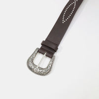 Thumbnail for PU Leather Rhinestone Belt