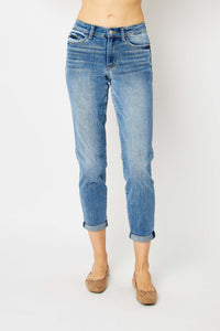 Thumbnail for Judy Blue Full Size Cuffed Hem Slim Jeans