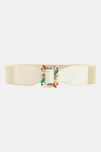 Thumbnail for Multicolored Leaf Buckle Elastic Belt