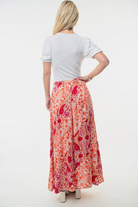 Thumbnail for White Birch Full Size High Waisted Floral Woven Skirt