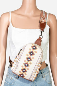 Thumbnail for Fame Geometric Wide Strap Crossbody Bag