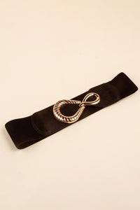 Thumbnail for Ribbed Alloy Buckle Elastic Belt