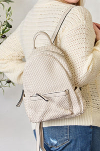 Thumbnail for SHOMICO PU Leather Woven Backpack