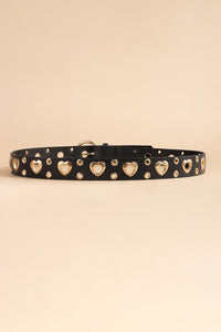 Thumbnail for Heart Shape Alloy Detail PU Leather Belt