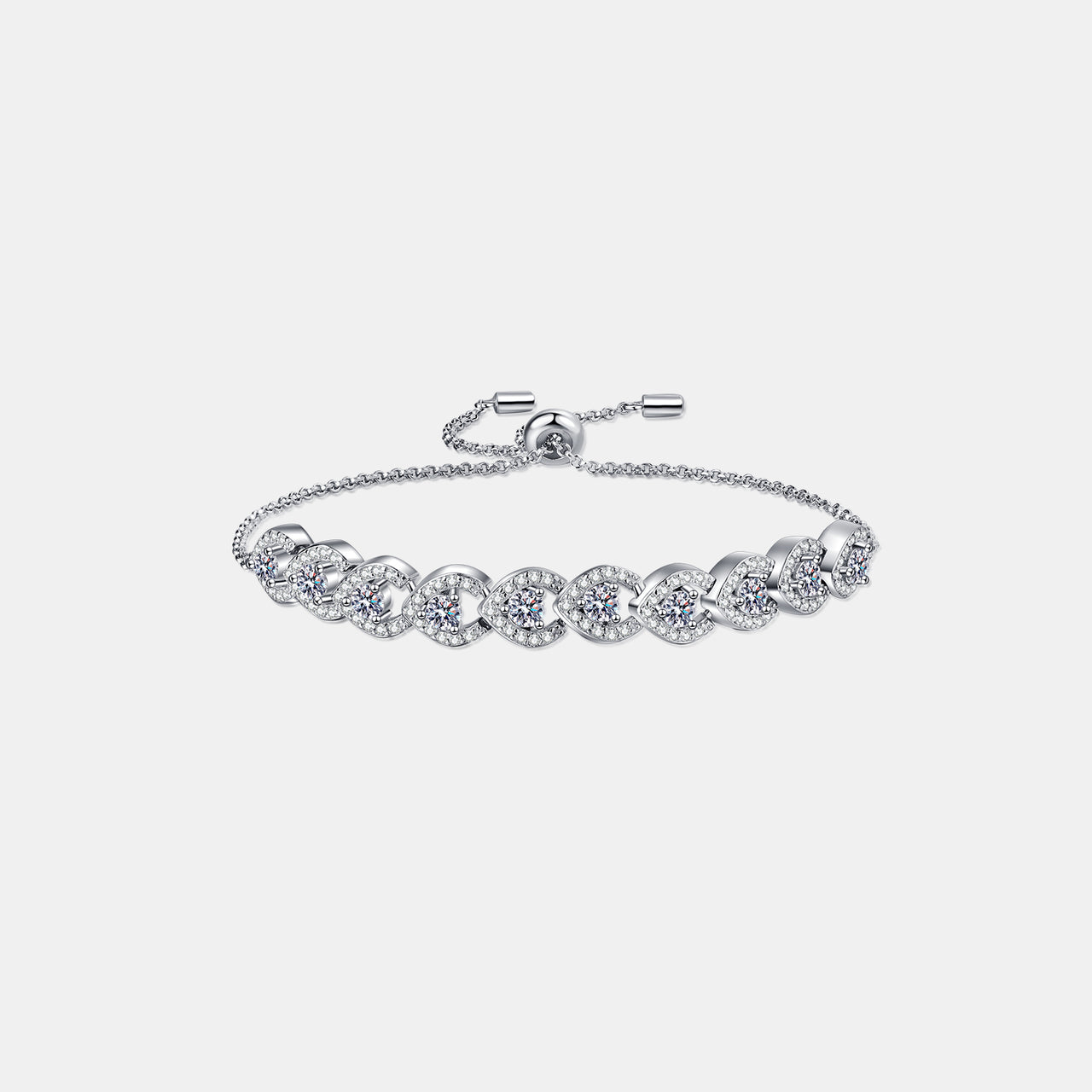 1 Carat Moissanite 925 Sterling Silver Bracelet