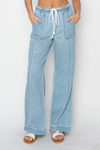 Thumbnail for RISEN High Rise Straight Jeans