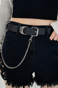 Thumbnail for PU Leather Alloy Chain Belt