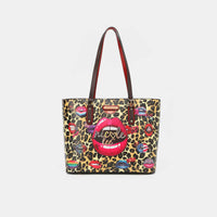 Thumbnail for Nicole Lee USA 3-Piece Wild Lips Print Handbag Set