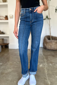 Thumbnail for Judy Blue Full Size High Waist Front Seam Detail Straight Jeans