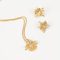 Thumbnail for Starburst Gold-Plated Earrings and Necklace Set