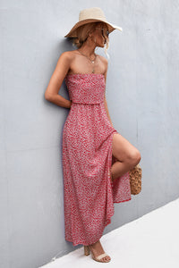 Thumbnail for Strapless Split Maxi Dress