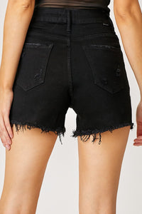 Thumbnail for RISEN Frayed Hem Denim Shorts with Fringe Detail Pockets