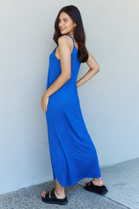 Thumbnail for Ninexis Good Energy Full Size Cami Side Slit Maxi Dress in Royal Blue